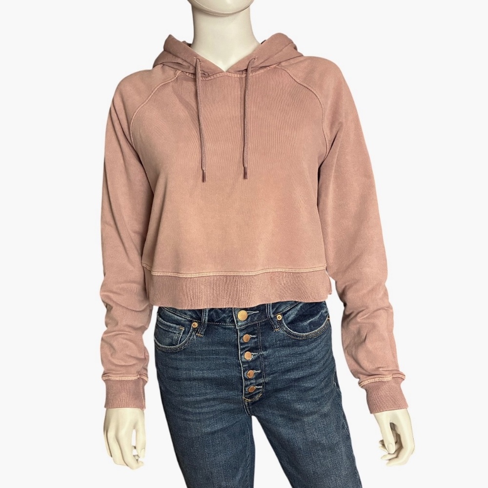 Fearne Cotton x Sweaty Betty Cropped Hoodie | Dusty Mauve | Size S
